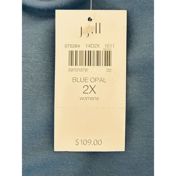 Pure Jill Womens 2X Blue Long Sleeve Soft Dress NWT - Picture 6 of 9